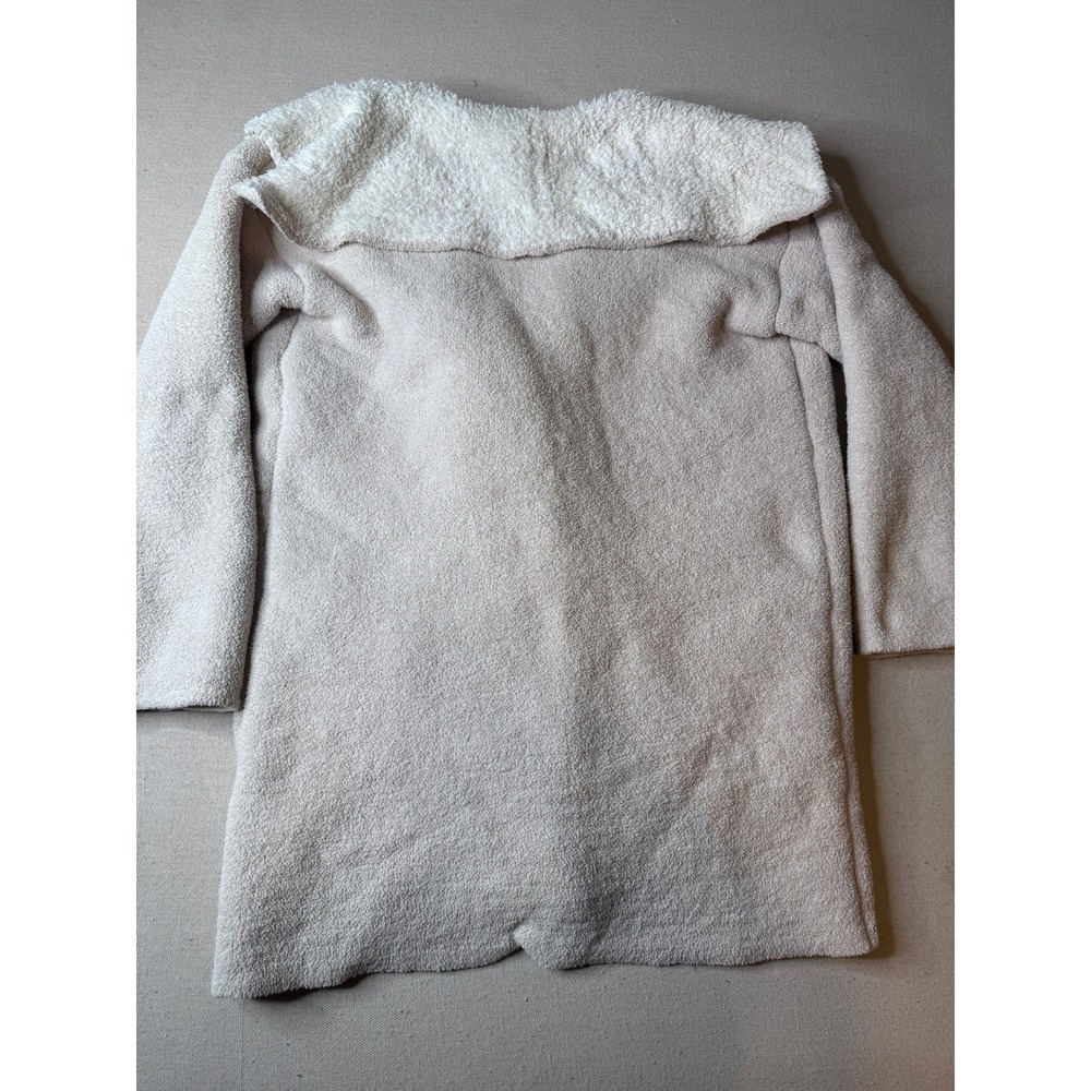 Barefoot Dreams CozyChic Cream Open Front Cardigan Shawl Collar Small - Picture 3 of 7